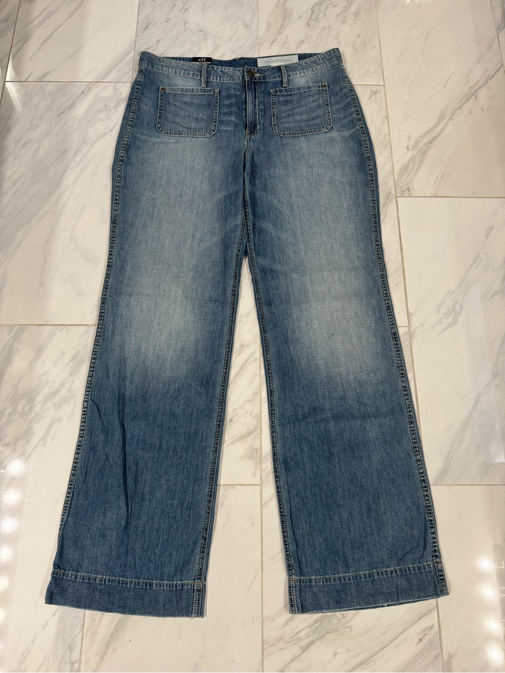 Treasure & Bond High Rise Wide Leg Jeans Size 31 NWT Light Weight